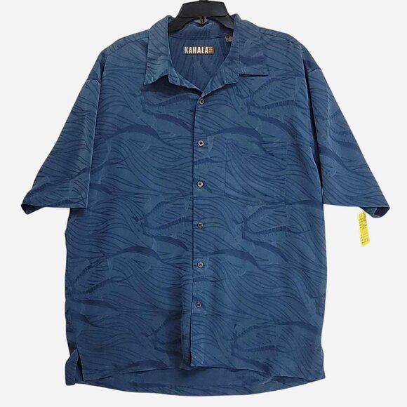 Kahala Other - Kahala 1936 men’s size XL blue marlin print button up shirt